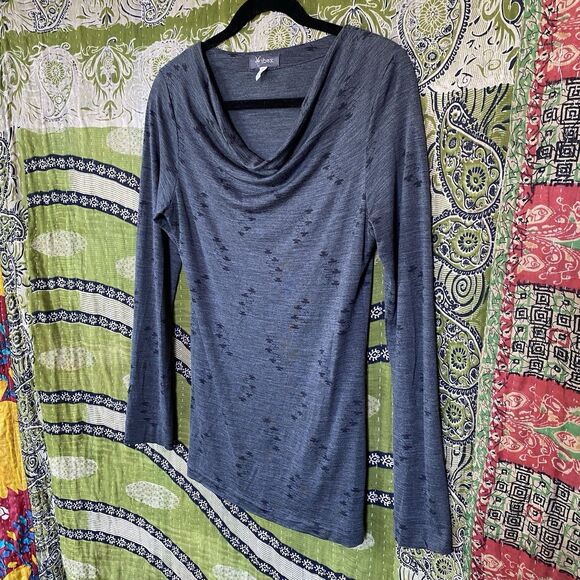 Ibex Women’s Gray Merino Wool Diana Cowl Neck Sweater Size Small - Picture 8 of 15